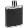 Flasque Haller 20 cl en inox et cuir noir avec son couvercle gobelet