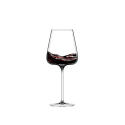 Verre Étoilé Noir Xtreme 79 cl Italesse avec vin rouge