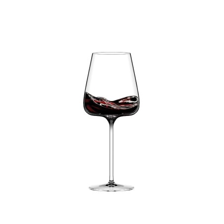 Verre Étoilé Noir Xtreme 79 cl Italesse avec vin rouge