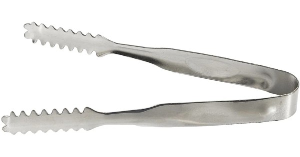 Pince en inox du coffret whisky Gentleman, détail des extrémités crantées