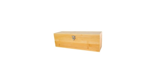 Coffret pour bouteille Pradel Excellence en bambou fermé avec loquet