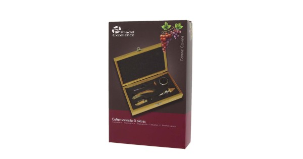 Emballage du coffret sommelier Pradel Excellence à cinq accessoires