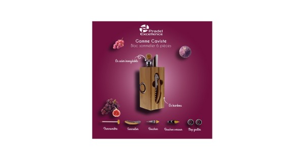 Visuel Pradel Excellence du bloc sommelier et de ses six accessoires