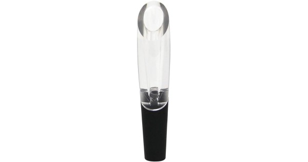 Verseur aérateur Vinturi On-Bottle en acrylique transparent avec embout noir