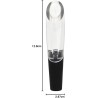 Vue du verseur Vinturi On-Bottle avec repères de dimensions