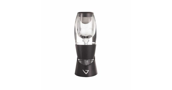 Aérateur Classic Vinturi V1010 avec filtre dans sa chambre et base anti-gouttes