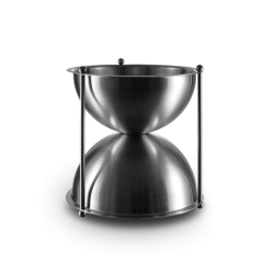 Crachoir Œnosablier Oenocom 4 L en inox avec entonnoir supérieur et tirants