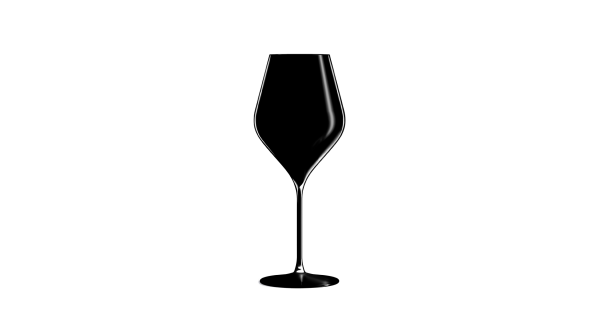 Verre noir de dégustation Absolus Black 46 cl Lehmann, vue de profil