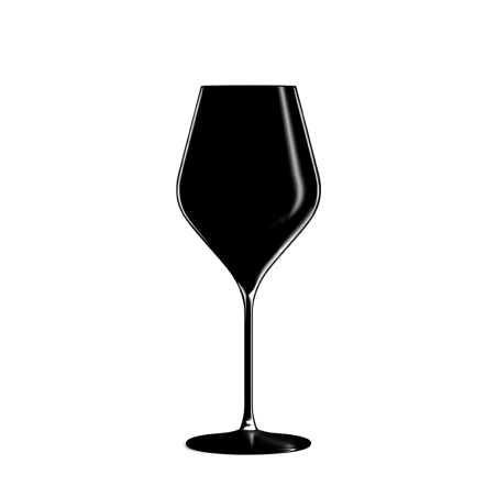 Verre noir de dégustation Absolus Black 46 cl Lehmann, vue de profil