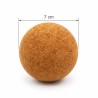 Bouchon boule en liège pour carafe avec diamètre de 7 cm indiqué