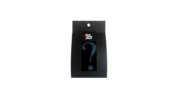 Emballage de la Blind Tasting Sleeve noire à repère bleu