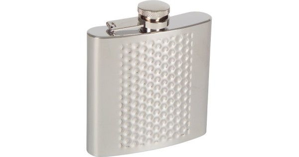 Flasque Haller 81128 en inox à relief nid d’abeilles et bouchon à vis attaché