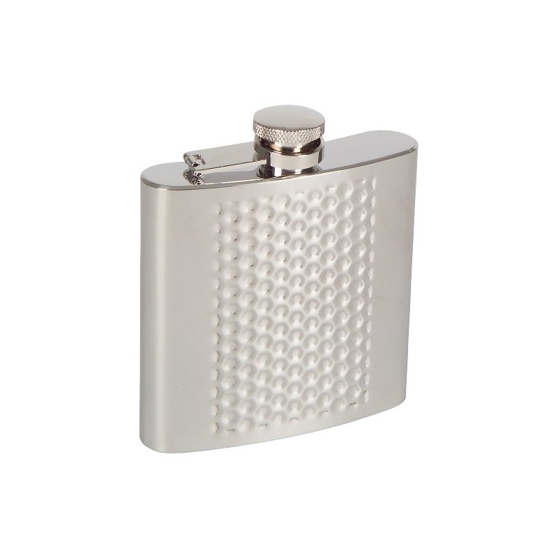 Flasque Haller 81128 en inox à relief nid d’abeilles et bouchon à vis attaché