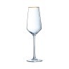 Flûte Ultime Bord Or 23 cl Cristal d’Arques avec liseré doré et longue jambe