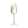 Flûte Ultime Bord Or 23 cl remplie de vin effervescent