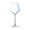 Verre Ultime Bord Or 38 cl Cristal d’Arques avec coupe anguleuse et bord doré