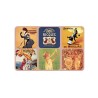 Lot de six sous-verres Champagne aux illustrations publicitaires anciennes et colorées