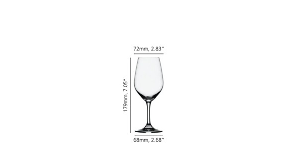 Dimensions du verre Expert Spiegelau : hauteur 179 mm et diamètre maximal 72 mm