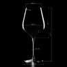 Schéma des dimensions du verre ŒnoXpert 45 cl
