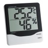 Thermo-hygromètre numérique TFA 30.5002 noir et blanc avec grand écran et touches MAX/MIN et RESET