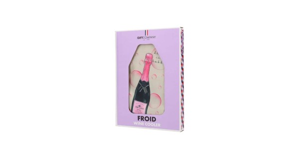 Gaine rafraîchissante Bouteille de champagne Gift Company présentée avec sa boîte Froid Wine Cooler