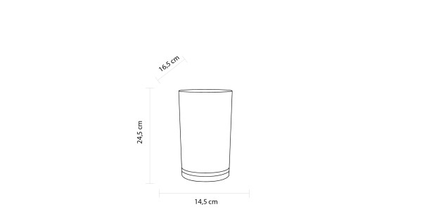 Schéma du seau Pure Lehmann avec ses dimensions