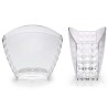 Seau à glace Diamond Sermen Drinking transparent vu de face et de profil avec ses reliefs à facettes