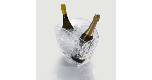 Seau Diamond Sermen Drinking rempli de glaçons et de deux bouteilles
