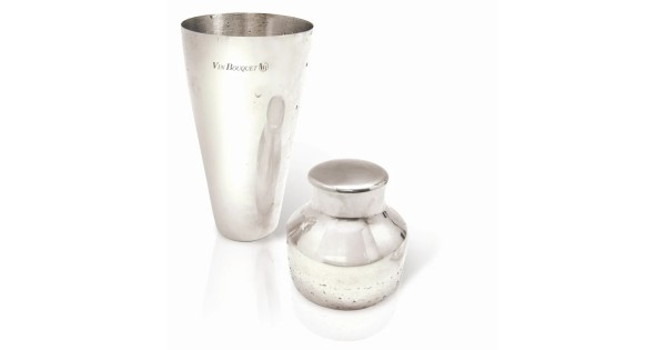 Shaker inox de 500 ml Vin Bouquet présenté ouvert avec son couvercle