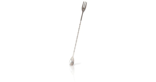 Cuillère à cocktail torsadée avec fourchette du coffret Vin Bouquet