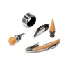 Sommelier, collier anti-goutte, verseur et bouchon du coffret Moreto Stricker