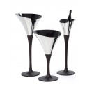 Vasques à champagne sur pied noir design Salon AROM