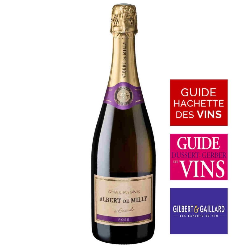 Champagne Albert de MILLY - Champagne Brut Rosé 75 cl