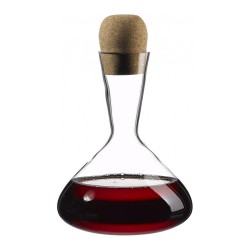 Vente carafe à décanter classique avec bouchon liège et fond plat 1.5 L