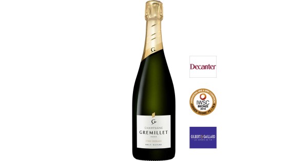 bouteille de champagne Gremillet Extra-Brut Zéro dosage Brut nature