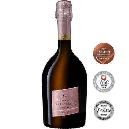 Bouteille champagne Gremillet extra-brut Rosé Vrai 