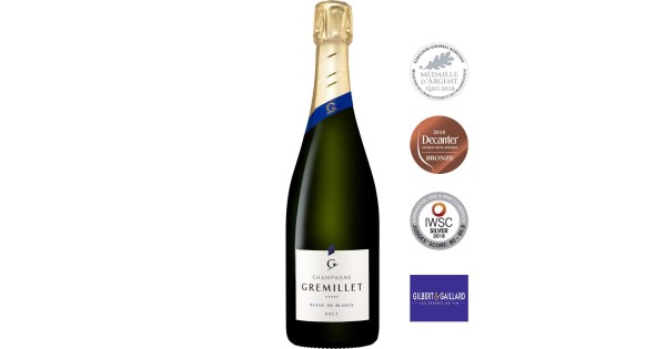 Bouteille champagne Gremillet brut Blanc de Blancs 100% chardonnay