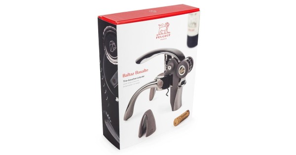 Coffret cadeau tire-bouchon BALTAZ basalte + coupe-capsule Peugeot