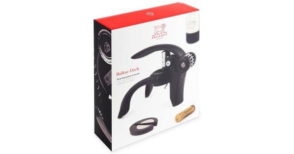 Coffret cadeau tire-bouchon BALTAZ dark + coupe-capsule Peugeot